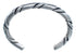 Native American Navajo Twisted Sterling Silver Cuff Bracelet JX123219
